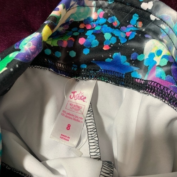 New Justice leggings lot of 2 pairs velour size 8 - Picture 2 of 6